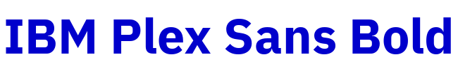 IBM Plex Sans Bold font